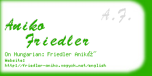 aniko friedler business card